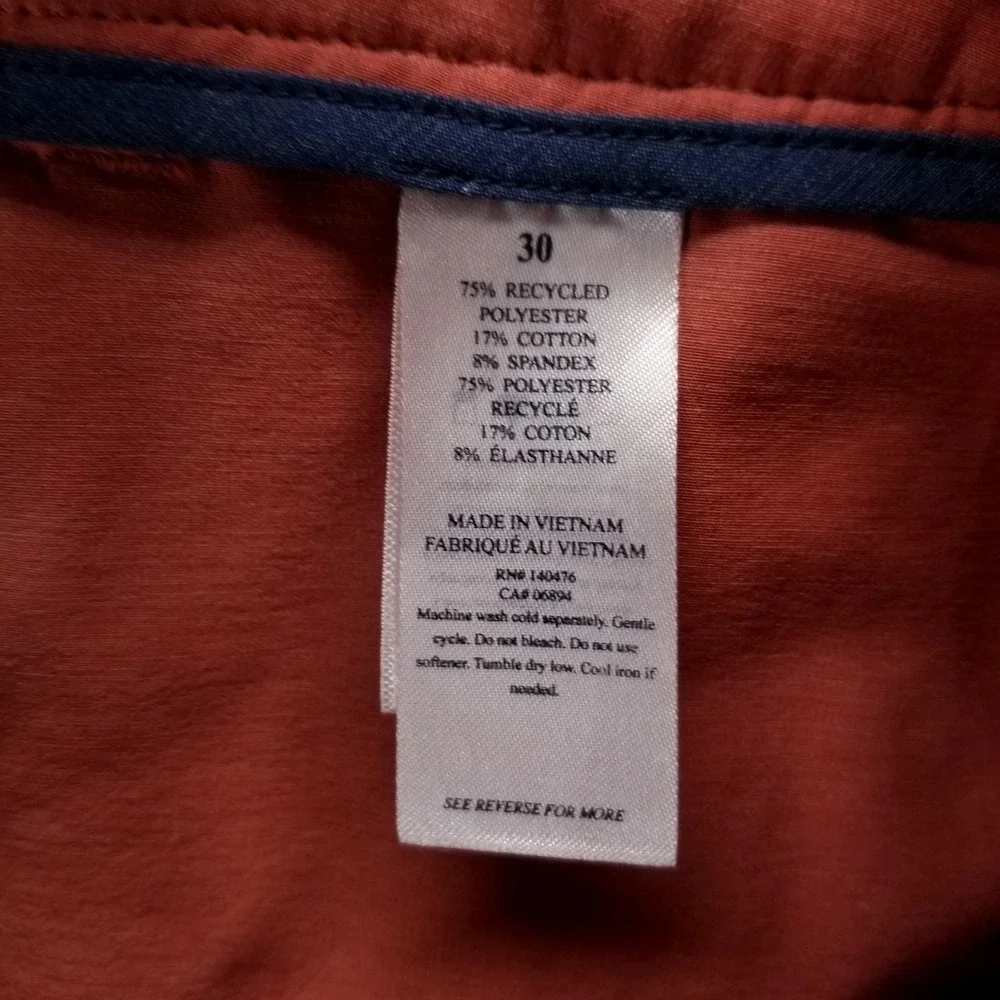 Faherty Shorts Mens 30 Pink All Day Chino Stretch 8